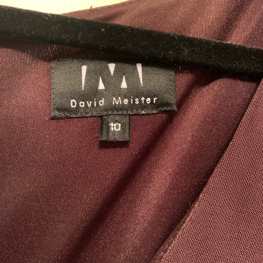 David Meister chocolate brown gown